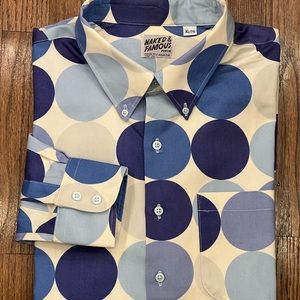 Men’s Printed Button Down Woven Shirt from the Brand Naked Famous
